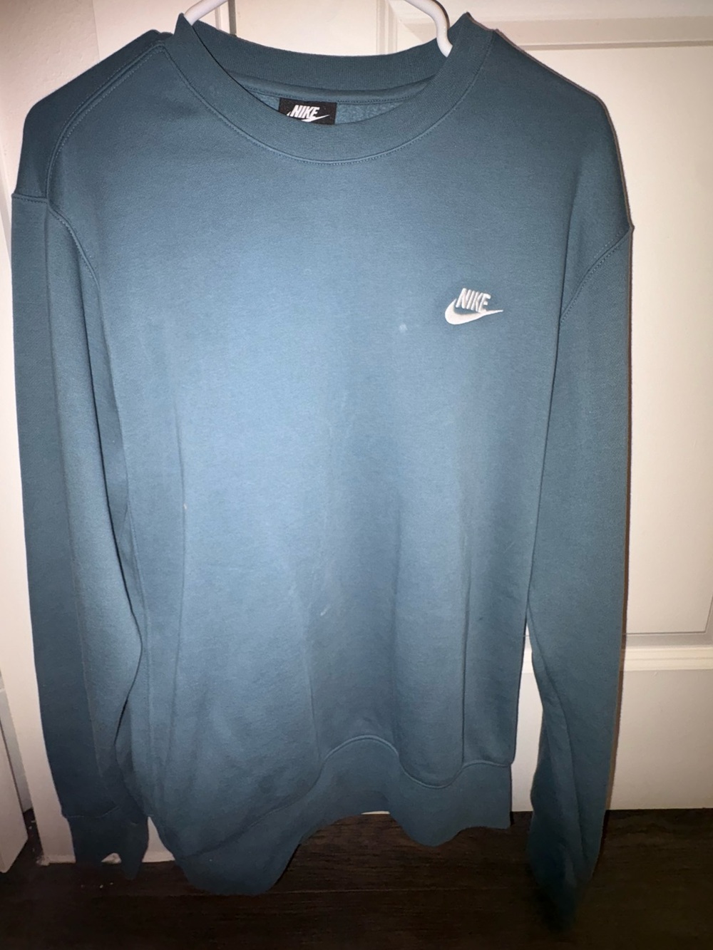 Nike Men's Teal-Blue Crewneck Sweatshirt